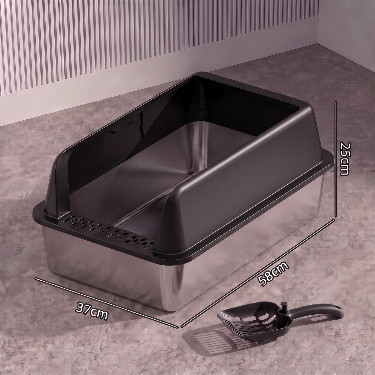 Premium Stainless Steel Litter Box