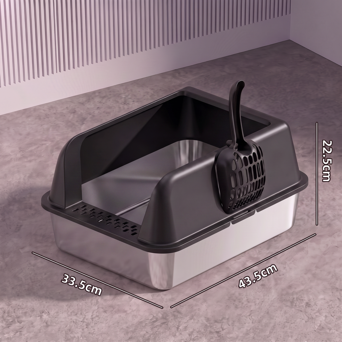 Premium Stainless Steel Litter Box