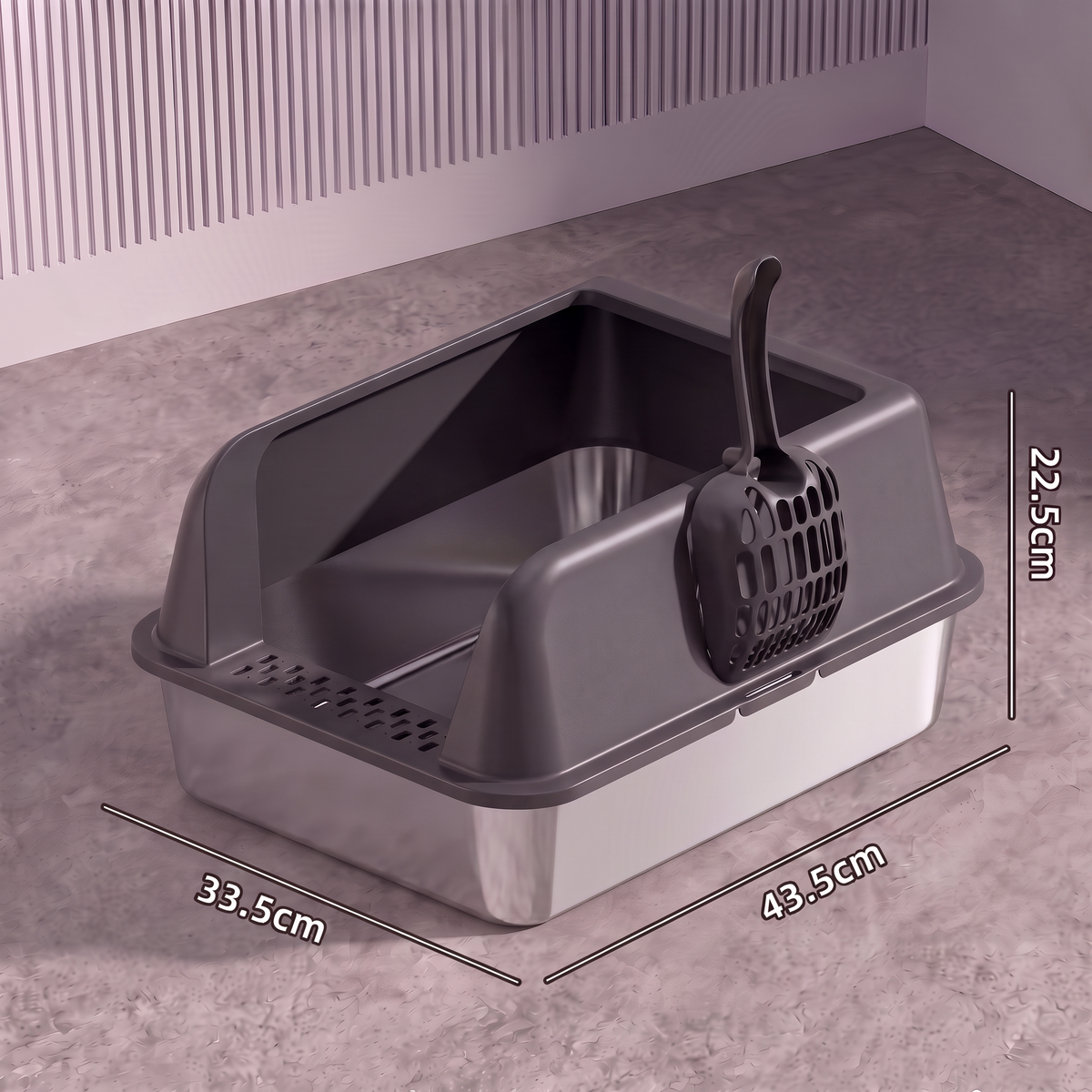 Premium Stainless Steel Litter Box