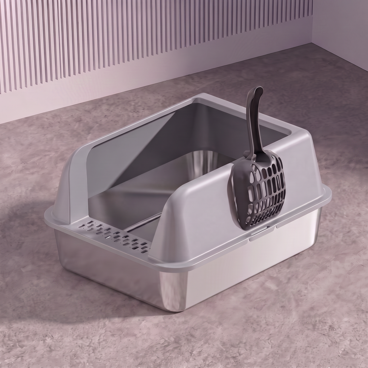 Premium Stainless Steel Litter Box